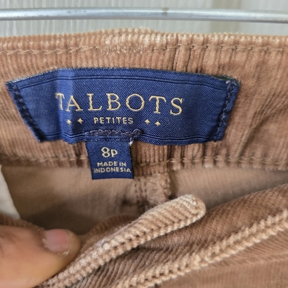 Talbots Courdory Pants Women Size 8P Brown Signature Retro Casual Logo - Picture 7 of 12